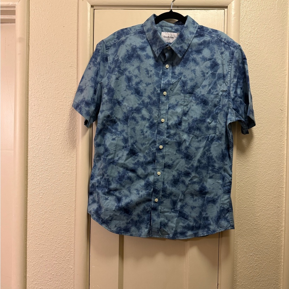 Goodfellow & Co Blue Patterned Men's Shirt
